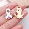 Accesorios para Joyería de Aleación con Goteo de Aceite DIY Pulsera con Colgante de Mariposa Rosa Corazón Cinta Llavero Encanto Concienciación sobre el Cáncer de Mama