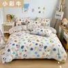 Algodón sarga sábana tela textil floral bebé estilo nórdico ropa de cama textil para el hogar tela al por mayor