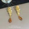 Pendientes de Moda Transfronterizos Europeos y Americanos Estilo Vintage Desgastados con Pedrería de Alta Resistencia, Exquisito Temperamento Vintage, Pendientes Brillantes Impresionantemente Hermosos