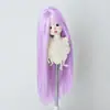 Peruca para Boneca BJD 346 Folha Luo Li Acessórios de Cabelo para Vestir Boneca Franja Longa Cabelo Longo Liso Múltiplas Cores Disponíveis