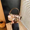 Bolso Pequeño de Lana Otoño e Invierno para Niñas, Bolso de Hombro Único, Bolso de Mano a Cuadros con Gatito de Dibujos Animados, Nuevo Bolso Infantil 2026