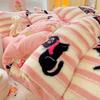 Novedad 2025 Estilo Pequeño Fresco Agradable a la Piel y Cómodo Set de Cuatro Piezas Estampado de Piel de Conejo para Hogar Dormitorio Cama Sábanas de Cama y Funda de Edredón Set de Tres Piezas