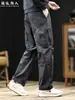 Calça Cargo Masculina Outono Estilosa e Moderna, Corte Reto Solto, Multi-Bolsos, Cordão, Calça Longa Casual, Versátil, Novo Modelo 2026
