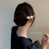Moda Luxo Leve Estilo Simples Moderno Sensação de Alto Padrão Grampo de Cabelo de Pérola Placa de Cabelo Artefato Grampo Popular na Internet Grampo de Cabelo de Metal Acessório de Cabeça