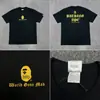Marca da moda atacado transfronteiriço para comércio exterior Amazon: camiseta de manga curta tubarão de alta resistência, camiseta cabeça de macaco BAPE