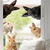 Adesivos Estáticos da Série Animais Simulados, Sem Cola e Removíveis, Adesivos de Combinação de Animais para Decoração de Cozinha, Varanda e Janela
