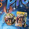Naruto Insignia Ar que Brilla en la Oscuridad Caja Sorpresa 75mm Insignia Doble Destello Plateado Bolsa Sorpresa Merchandising de Anime