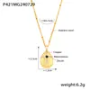 Collar de clavícula de acero inoxidable con colgante de cruz de diamantes y circonitas, diseño de concha de lujo ligero transfronterizo europeo y americano, nuevo collar para mujer