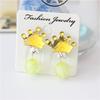 Clip para Oreja para Niños Sin Agujeros en la Oreja Diamante de Color Colgantes de Cuentas Aretes de Borla Aretes Decorativos para Niñas Un Precio Empaque Separado