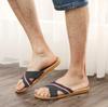 Pantuflas de lino para el hogar, pantuflas de interior para parejas, de algodón y lino, antideslizantes, de suela gruesa, para verano, para hombres y mujeres, venta al por mayor