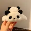 Lindo Pinza de Peluche de Panda Pinza para el Cabello de Princesa Femenina Pinza para el Cabello Medio Sujeto en la Parte Posterior de la Cabeza Nuevo Pinza para el Cabello Dulce Adorno para el Cabello