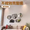 Pegatina de espejo decorativa estilo francés asimétrica a prueba de roturas autoadhesiva de espejo acrílico suave de doble capa irregular del fabricante