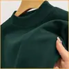 Fábrica de origen: Camiseta de invierno para hombre de doble cara con forro de forro polar, top térmico de manga larga engrosado de cuello alto, color liso