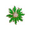 Broche de flores creativo de alta gama, broche de ramillete de plantas de diamantes con aceite de gota de diamante, broche de temperamento de alto grado, transmisión en vivo