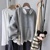 Moletom Fino de Gola Redonda com Estampa de Elefante Estilo Ocidental para Mulheres Outono e Inverno 2025 Veludo Roupa de Trabalho Solta Tamanho Grande Pulôver