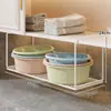 Estante de Almacenamiento para Lavabo Cesta de Almacenamiento Debajo del Gabinete Estante para Toallas de Baño Organizador Colgante para Lavabo Estante para Colocar el Lavabo