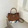 Bolso bandolera de ante popular para mujer de este año, nuevo estilo de otoño, retro, gran capacidad, bolso de mano, bolso de hombro versátil para el día a día