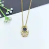 Collar de Acero Inoxidable para Mujer Joyería de Nicho Versátil Colgante de Cobre Cadena Elegante para Clavícula Joyería Cadena de Lujo Ligero
