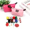 Kit de Costura de 5 Piezas Set de Costura para Dote de Boda Kit de Costura para el Hogar Herramientas Suministros de Costura Caja de Almacenamiento Portátil