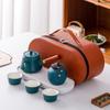 Juego de Té de Viaje de Gres con Asa Lateral Taza Rápida Portátil para Exteriores con Bandeja de Té Juego Completo Souvenir de Concesionario de Coches Tienda 4S