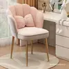 Silla de Pétalo Red Social Taburete de Tocador de Lujo Ligero Uso en Casa Silla de Tocador para Niña con Respaldo Silla de Manicura Silla de Maquillaje para Dormitorio