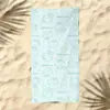 Toalla de Playa Sanrio Patrón de Dibujos Animados para Niños Gato Kitty Estampado Toalla de Baño Microfibra Secado Rápido para la Playa Toalla de Natación