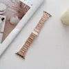 Correa para Apple Watch - Correa de Metal de Acero Inoxidable con Cuentas de Piedra Ojo de Gato para Apple Watch SE 654