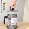 Olla de filtro de aceite de acero inoxidable engrosada con tapa, filtro de pantalla, almacenamiento y separación de aceite, separador de aceite, artefacto de cocina a prueba de fugas de gran capacidad