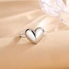 Anillo Suave de Corazón Tridimensional para Mujer, Dulce y Único Estilo Ins, Artesanía Pulida Galvanizada, Anillo Versátil de Alto Nivel para el Dedo Índice