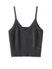 Camiseta de tirantes de punto de cachemira 100% pura estilo francés con cuello en V para mujer, top de tirantes acanalado de cintura alta, adelgazante y versátil, imprescindible