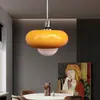 Luminária Pendente Ovo Bauhaus Retrô para Restaurante, Balcão de Bar, Estilo Vintage, Luminária de Teto Simples de Vidro, Estilo Nórdico, Luxo Discreto para Mesa de Jantar