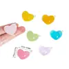Accesorios para Joyería DIY Colores Gelatina Corazón 3D Colgante de Resina Collar Llavero Encanto Decorativa Venta Caliente Transfronteriza