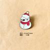 Broche pequeno de Natal, distintivo de metal japonês fofo, desenho animado, casal, alfinete, bolsa personalizada, roupas, decorações para homens e mulheres