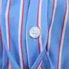 2026 Verano Nuevo Estilo Europeo Moda Versátil Casual Simple Plisada Rayas Popelina Camisa Mujer 2110/891