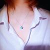 Esmalte de Joyería que No se Desvanece Azul Doble Corazón t Hogar Collar para Mujer Collar con Forma de Corazón Acero Inoxidable Colgante para Niñas Moda