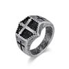 Fábrica de Joyería Transfronteriza Retro Anillo de Cruz de Acero Inoxidable Hombre Uso Pulsera de Acero Titanio Anillo de Cruz
