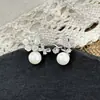 Brincos Assimétricos de Borboleta Flor com Zircônia e Pérola para Mulheres, Pino de Prata S925, Brincos de Luxo Leve de Nicho