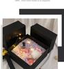 Caja con tapa transparente y ventana abierta, regalo de cumpleaños, regalo de mano, lápiz labial, caja de regalo con ventana