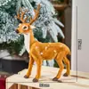 Enfeite de Brinquedo de Pelúcia de Veado Flor de Ameixa Simulação de Natal Decoração de Atmosfera Festiva Cenário Arranjo Adereço de Fotografia Boneca