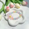 Cadena para Teléfono Móvil de Color Caramelo Acrílico con Cuentas Cuerda Anti-Pérdida para Teléfono Móvil Colgante Cubierta Protectora Bolso Colgante Simple de Moda