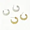 Pendientes curvos en forma de C para mujer, estilo simple y cool, elegantes y de alta gama, pendientes estilo ins, pendientes de personalidad de celebridad de nicho de internet, modernos