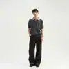 Camisa Polo de Manga Curta Falsa de Alta Qualidade para Homens e Mulheres, Camiseta de Tricô Patchwork de Verão com Gola, Estilo College Americano de Meia Manga