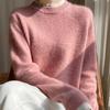 Suéter falso de duas peças com costura, feminino, outono e inverno, quente, macio, base de malha encerada