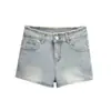 Viene con Almohadillas de Cadera ~ Shorts de Mezclilla Slim de Cintura Alta con Lazo para Mujer Verano Nuevo Sexy Elástico Ajustado Hot Pants