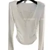 Camiseta de Manga Larga con Botones y Encaje, Cuello en V, Puro Deseo, Terciopelo Alemán, Nuevo Estilo Otoño e Invierno para Mujer, Top Básico Ajustado, Moderno