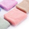 Toalla cuadrada de vellón coral con diseño de piña lisa, toalla absorbente para lavarse las manos y la cara para niños, paño absorbente para colgar en la cocina