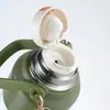 Garrafa de água esportiva com alça de aço inoxidável 316, garrafa portátil para caminhada ao ar livre e viagem, copo térmico de grande capacidade com alça, atacado