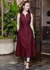 Amazon Transfronteiriço Primavera e Verão Slim Fit Slim Elegante Casual Estilo Ocidental Redutor de Idade Cardigan de Cor Sólida Vestido Longo