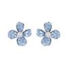 2023 nueva moda de verano de alta gama sensación neblina azul cristal flor pendientes diseño de nicho pendientes de mujer exquisitos