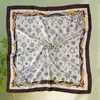 Lenço de Seda 90cm para Mulheres, Lenço Quadrado de Cetim com Toque de Luxo, Versátil Moda Coreana Lenço de Pescoço Profissional, Touca, Xale Estampado Vintage